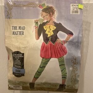 Halloween Costume‎ The Mad Hatter California Costume Girls 10-12 Missing Gloves